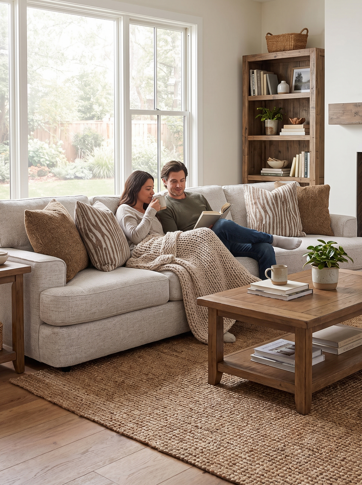 LUCENT sectional mixed weave depth