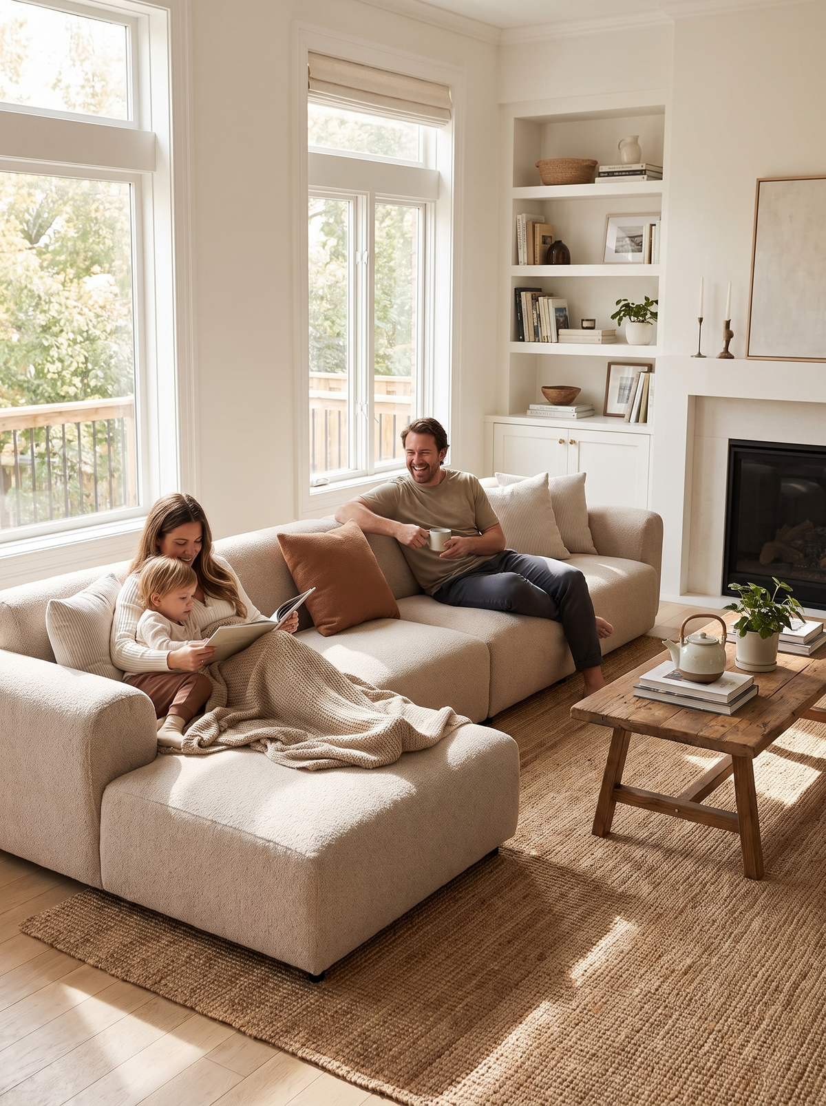 NOBLE sherpa sectional softness