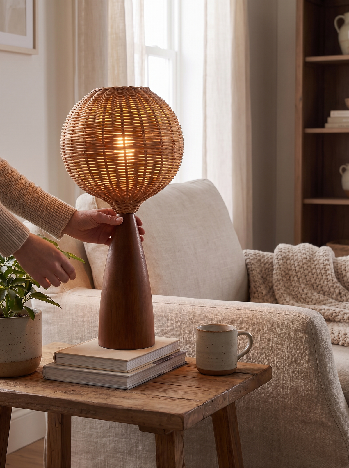 Dominique lamp sculptural form
