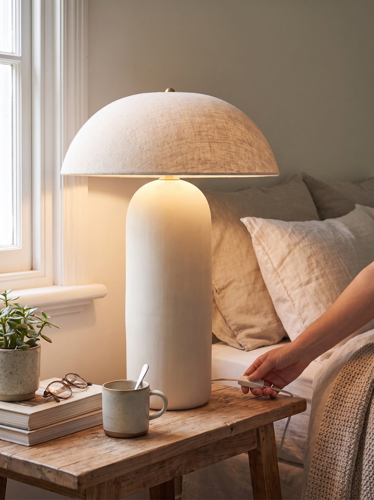 Elanor ceramic lamp glazed base