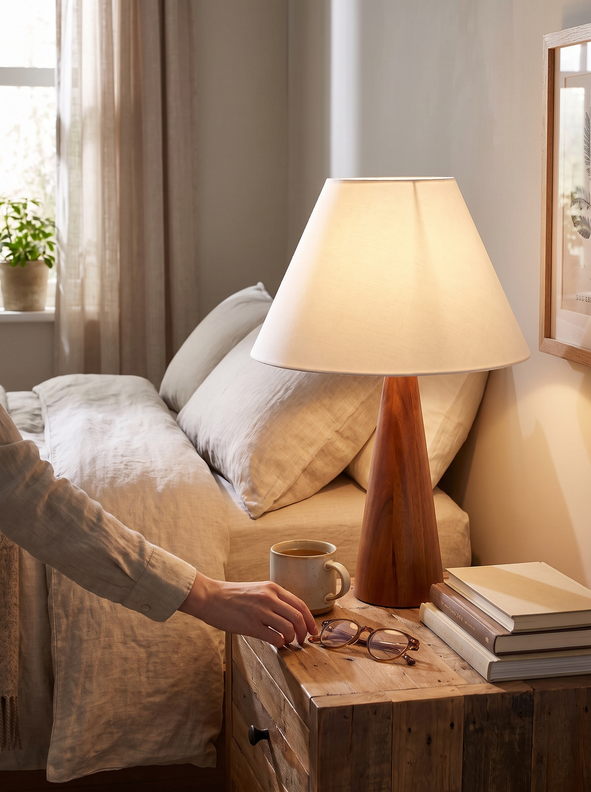Francesca solid wood lamp grain