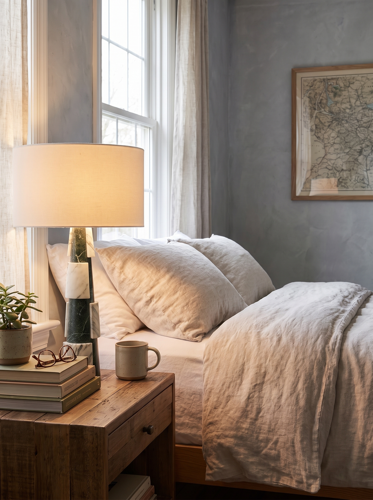 Greoge lamp cool stone warm glow