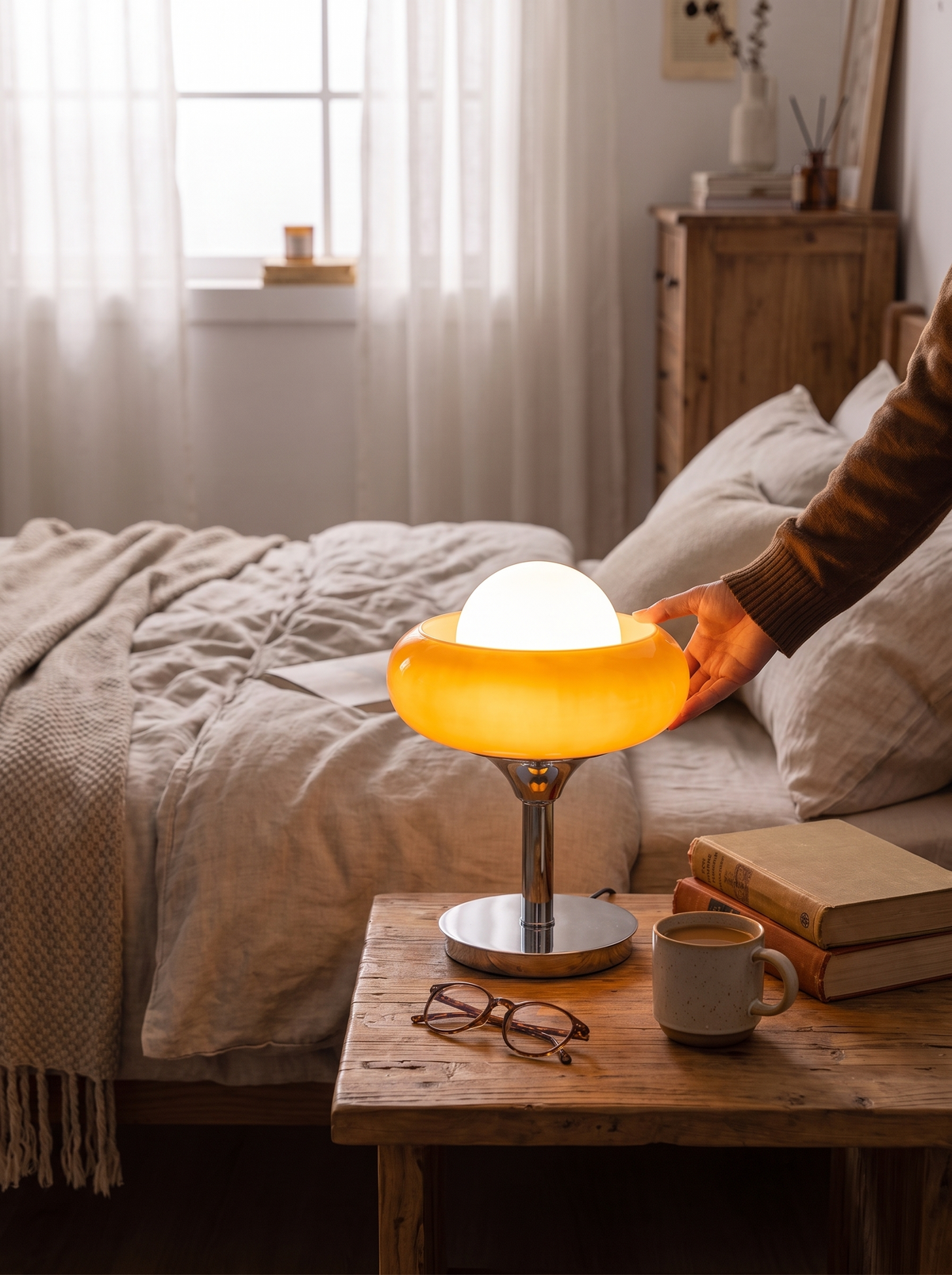 Guzzini lamp mid century form