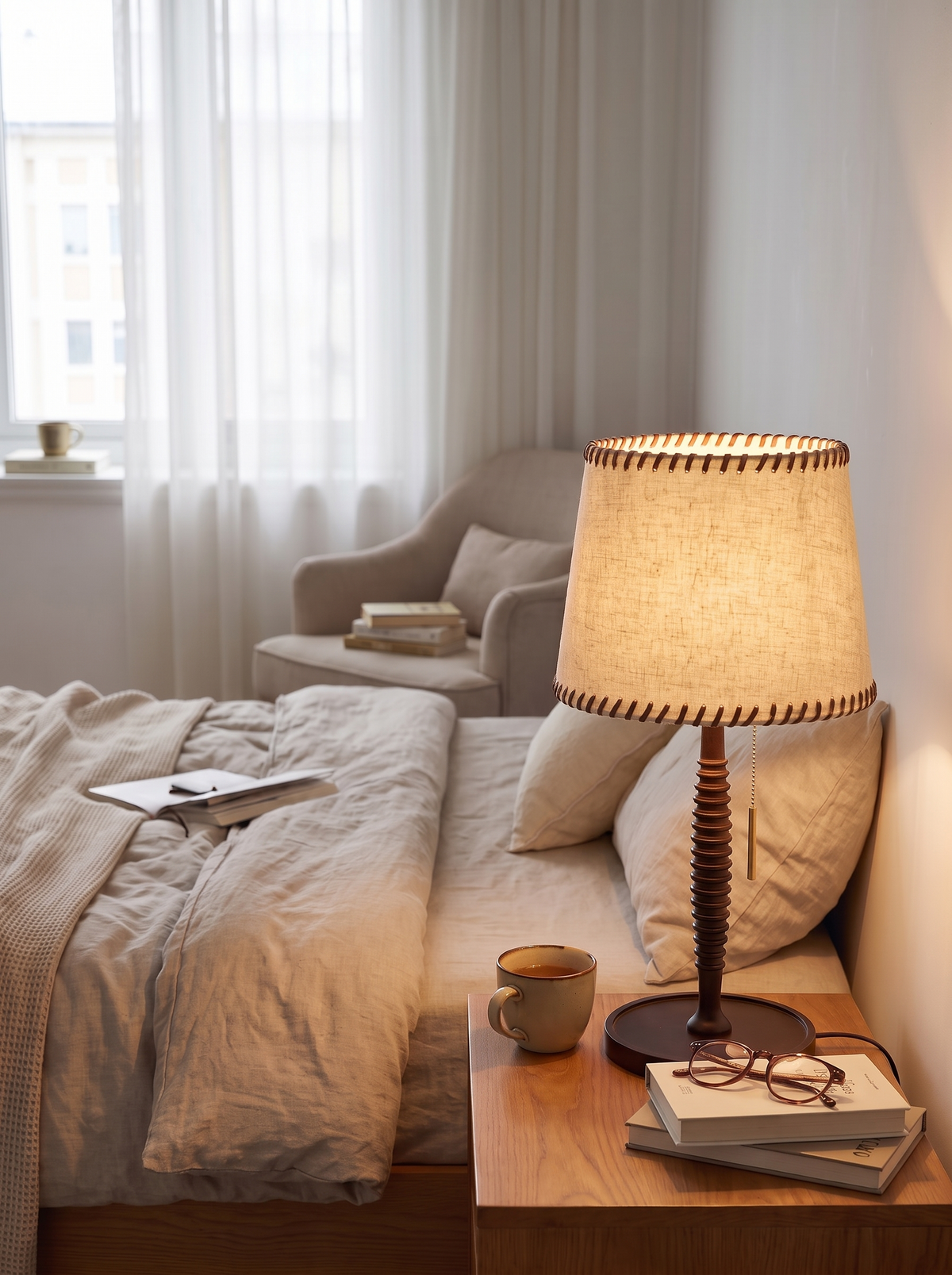 Justa lamp pared back form