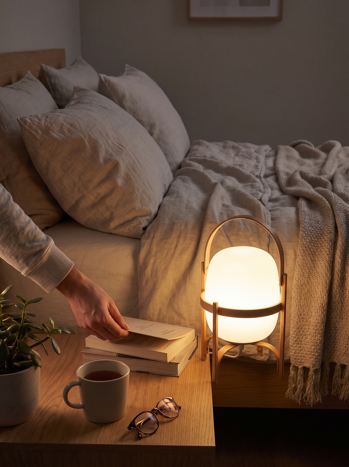 Luzia de Madera lamp built to keep
