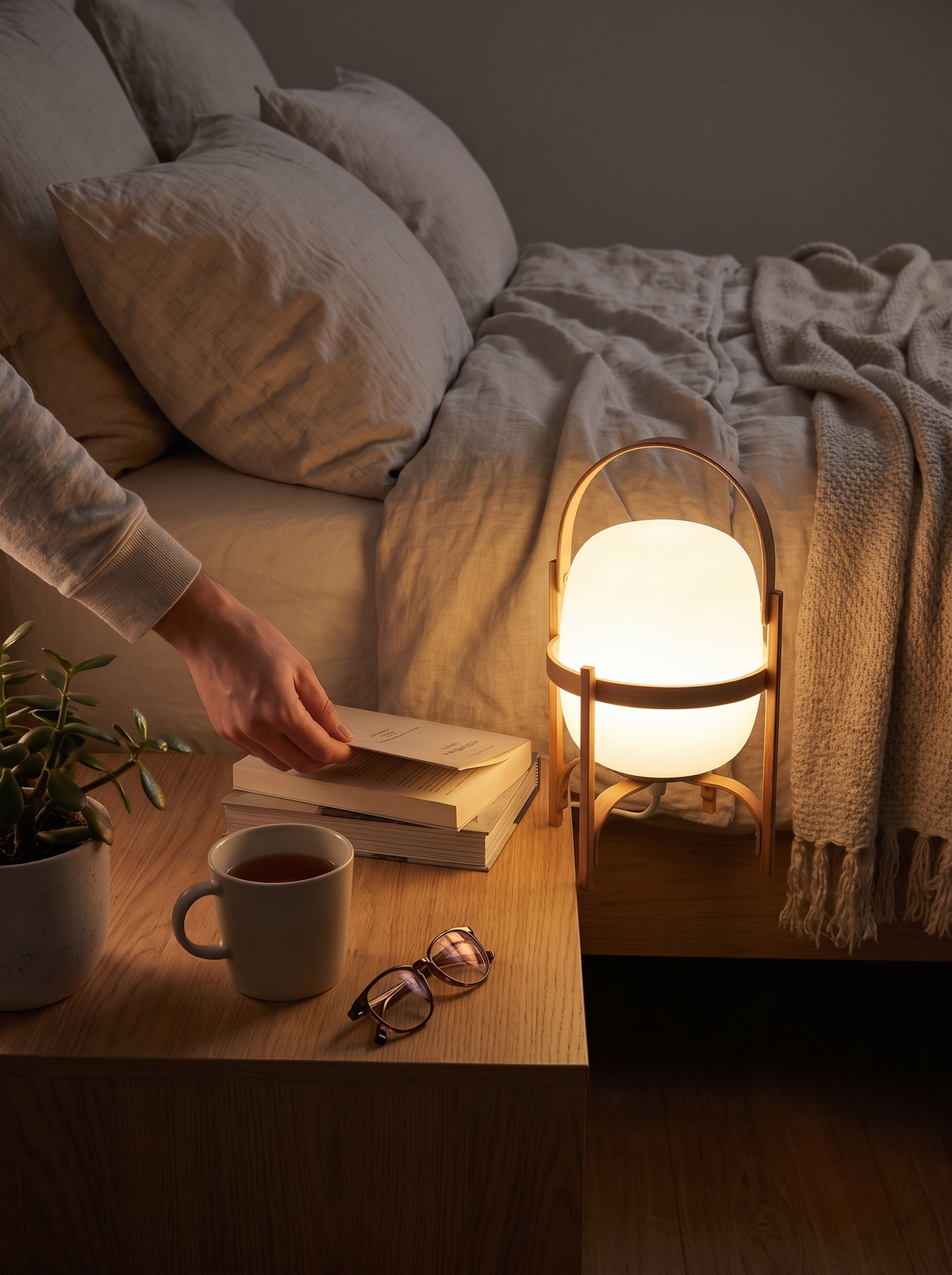 Luzia de Madera solid wood lamp