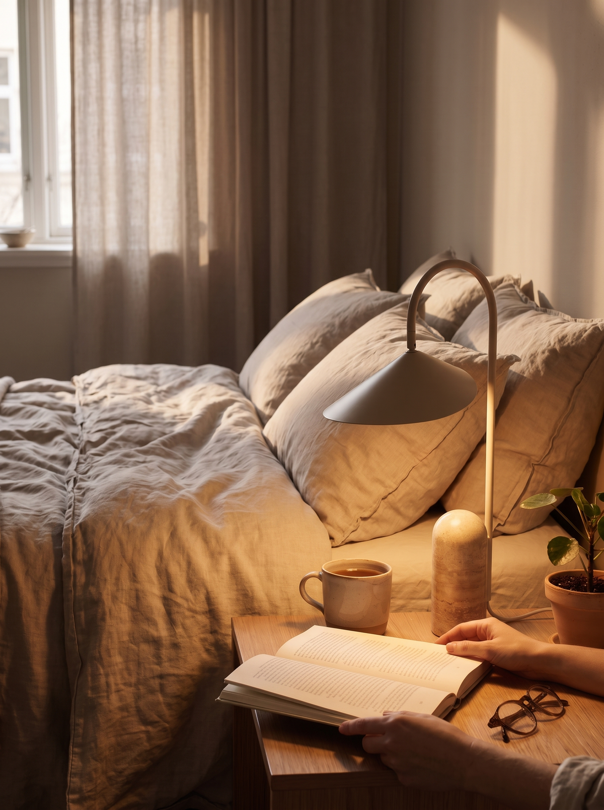 Marbella lamp cool stone warm evening