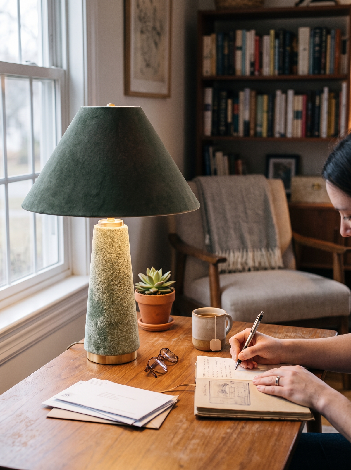 Marlann Velvet Table Lamp lifestyle 1