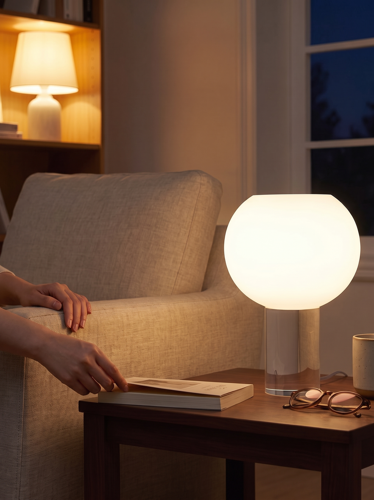 Oceane Glass Table Lamp lifestyle 1