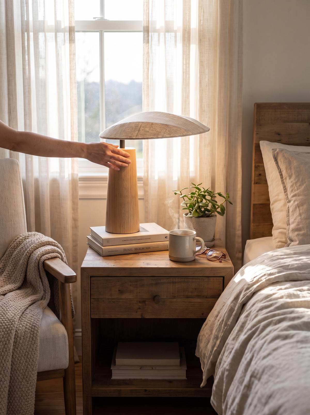 Sakura Solid Wood Table Lamp lifestyle 3