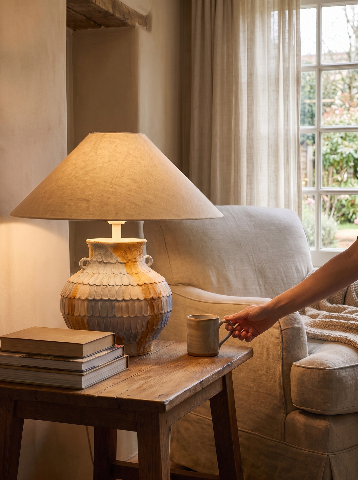 Rosalinde Ceramic Table Lamp lifestyle 1