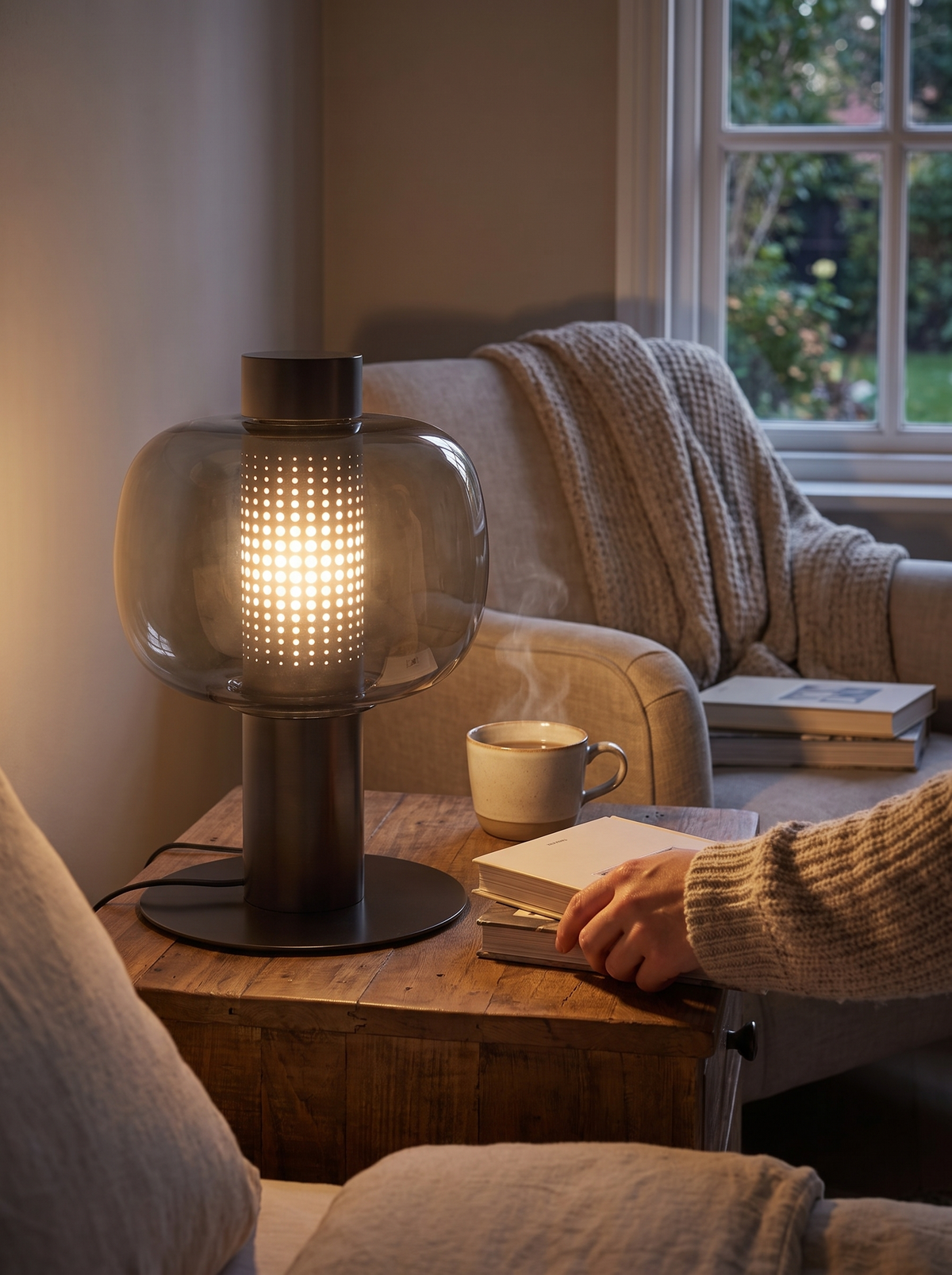 Sofia Glass Table Lamp lifestyle 2