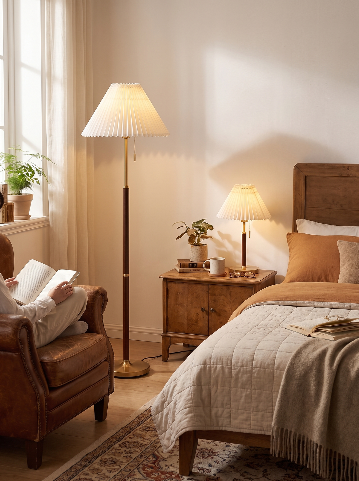 Williamsburg Table and Floor Lamp lifestyle 2