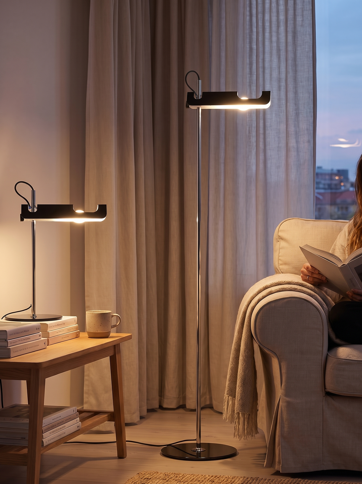 Vita Moderna Table and Floor Lamp lifestyle 3