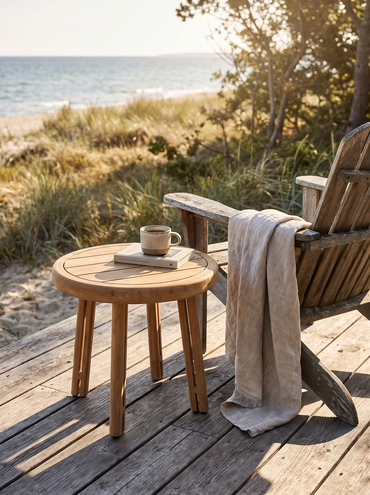 Ojai Teak Side Table lifestyle 2