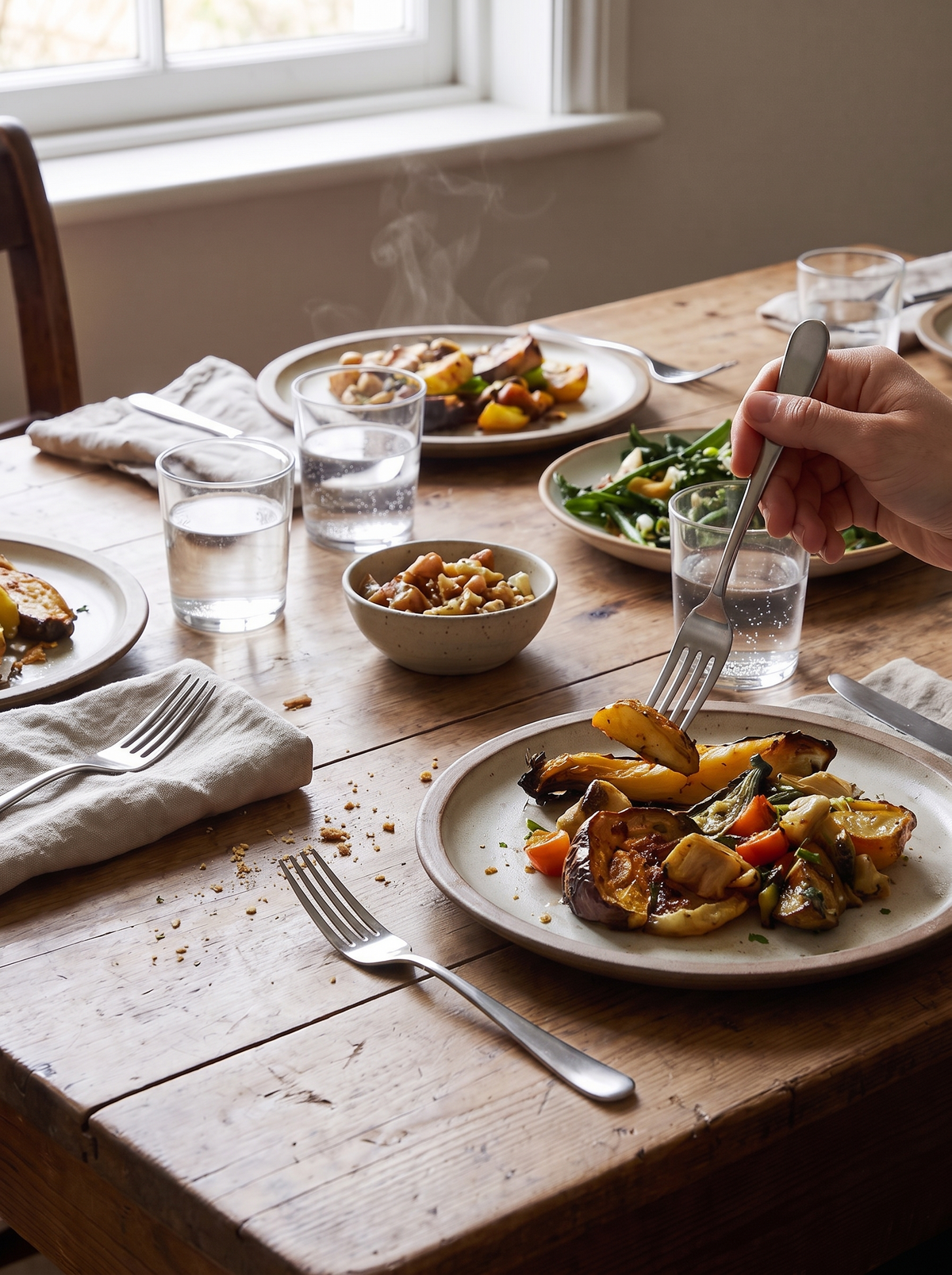 Classic Small Stainless Steel Fork Set lifestyle 2