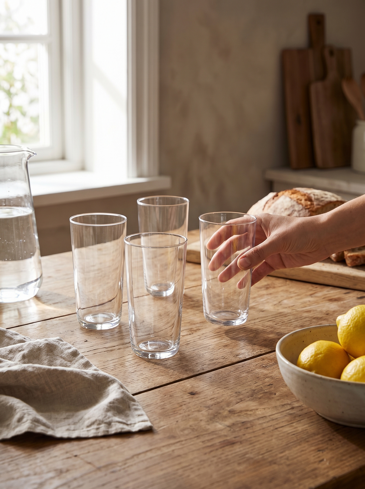 Cove Tall Glass Set lifestyle 2