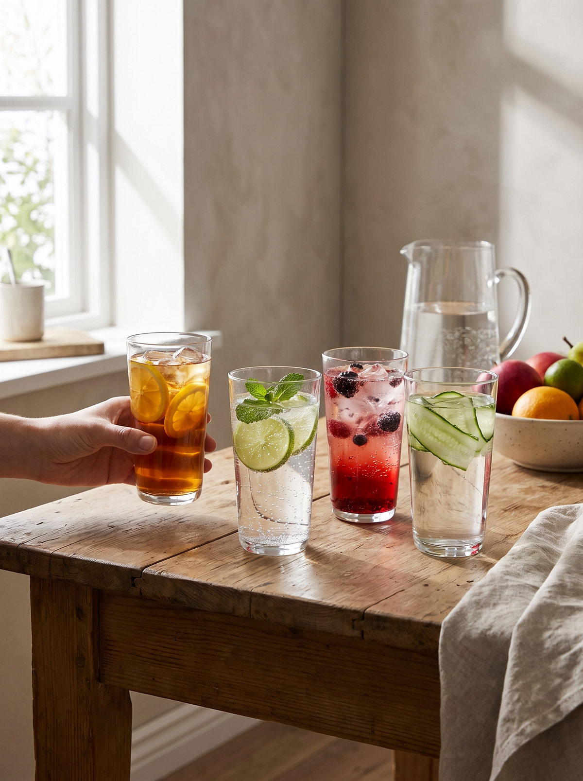 Cove Tall Glass Set lifestyle 1