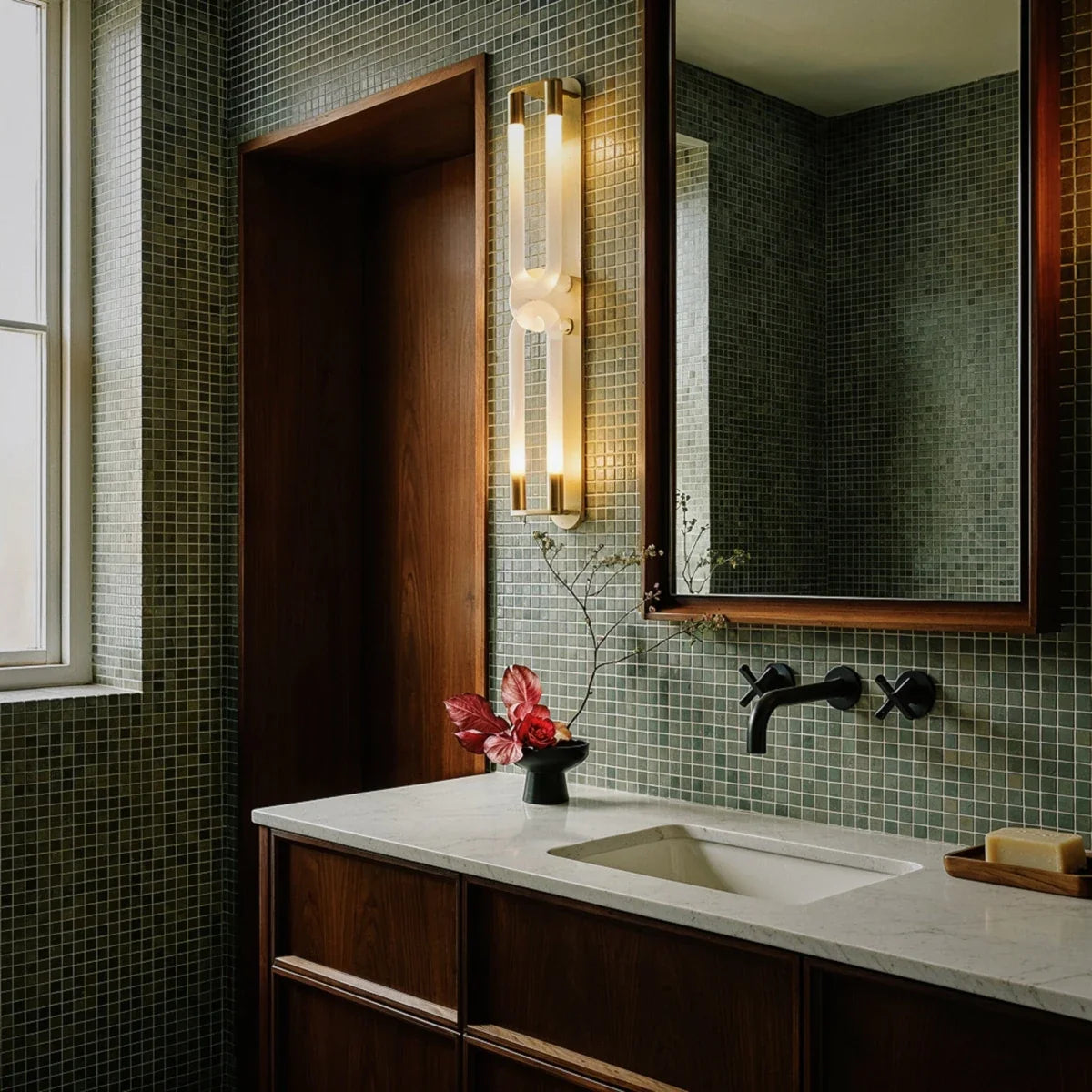 Hydran Bathroom Faucet - Open Box, styled in a room