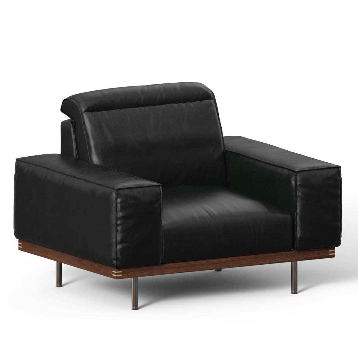 Japandi Genuine Leather 1 Seater Sofa RIVER