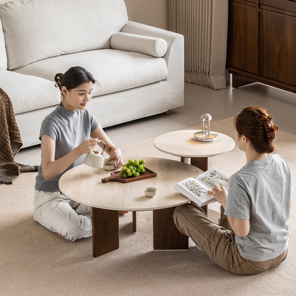 Japandi Sintered Stone Coffee Table Set VALE