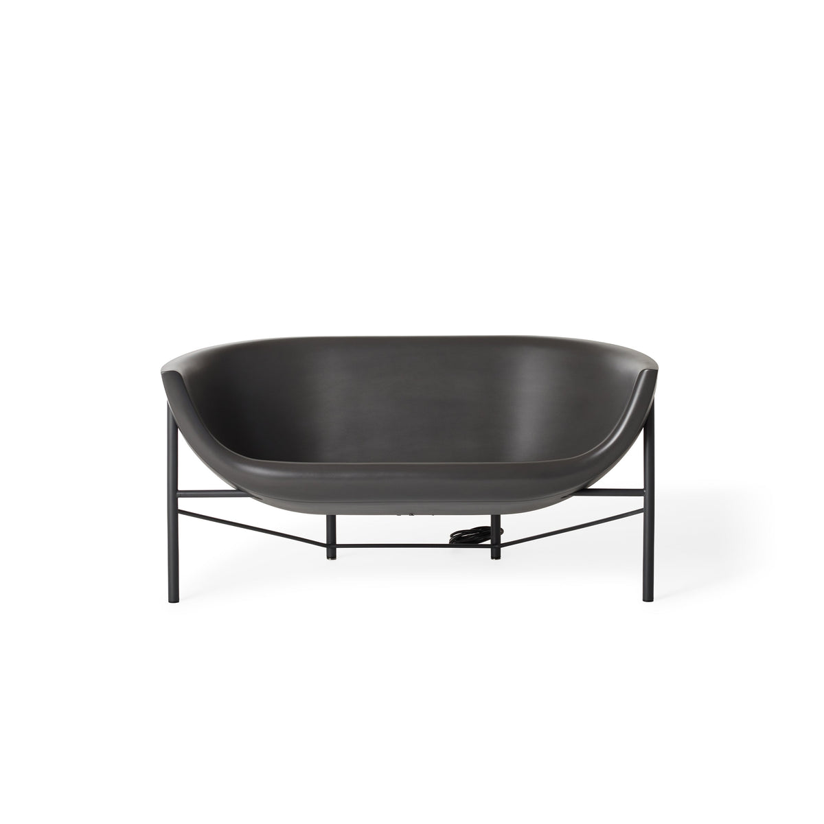 Kosmos Heated Charcoal Sofa, front view