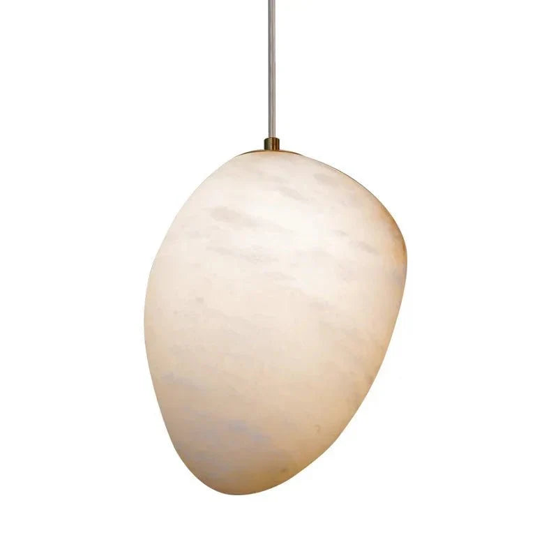 Lapis Alabaster Pendant Light, second full fixture front view