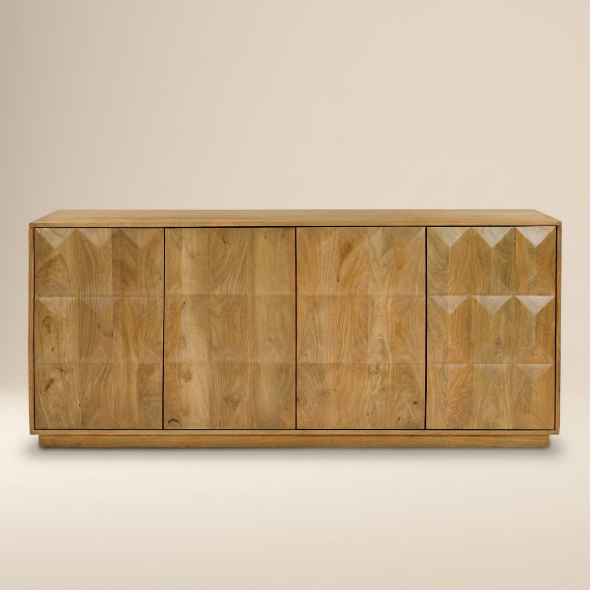Laso Mango Wood Sideboard (72"), Natural, full front view