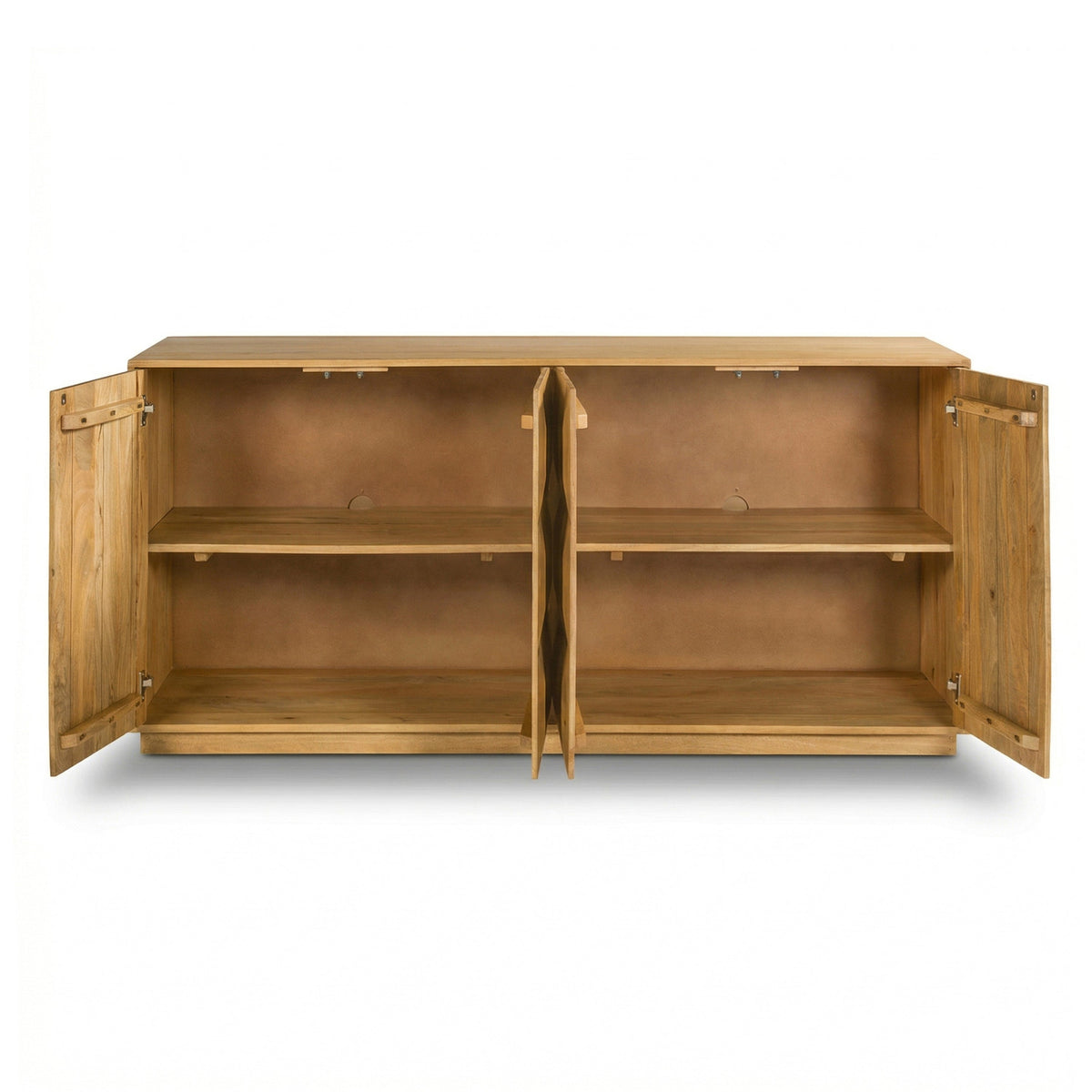 Laso Mango Wood Sideboard (72"), Natural, handle and hardware detail