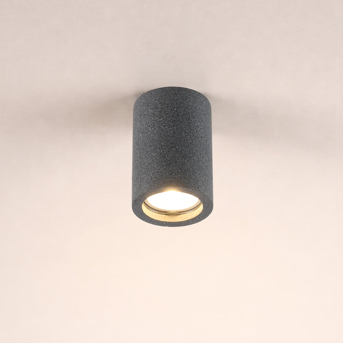 Lithos Minimalist Concrete Ceiling Light, shade and diffuser detail