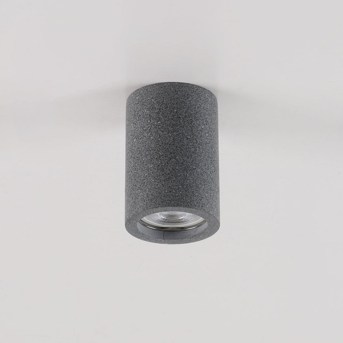 Lithos Minimalist Concrete Ceiling Light, side profile