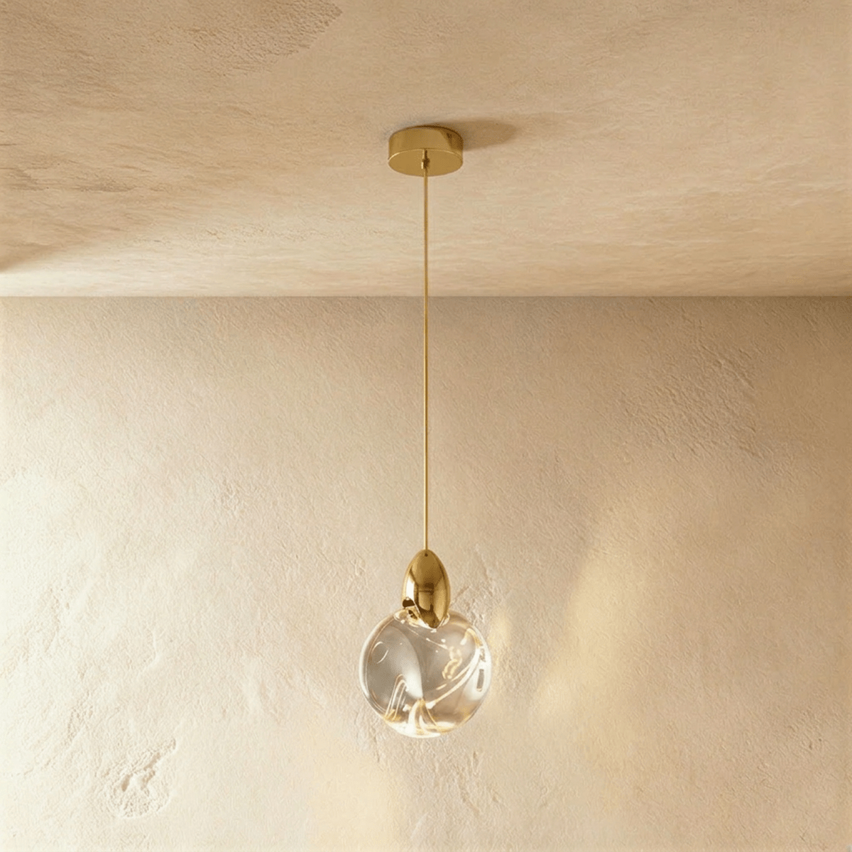 Lufina Metal Pendant Light, top of the shade in detail
