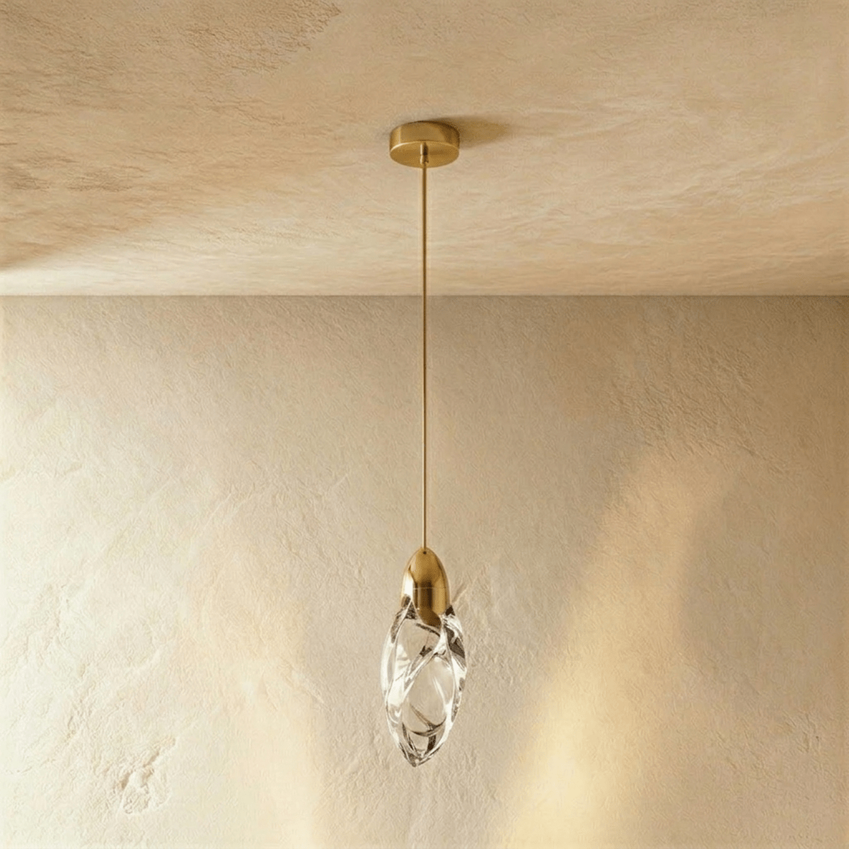 Lufina Metal Pendant Light, full fixture front view