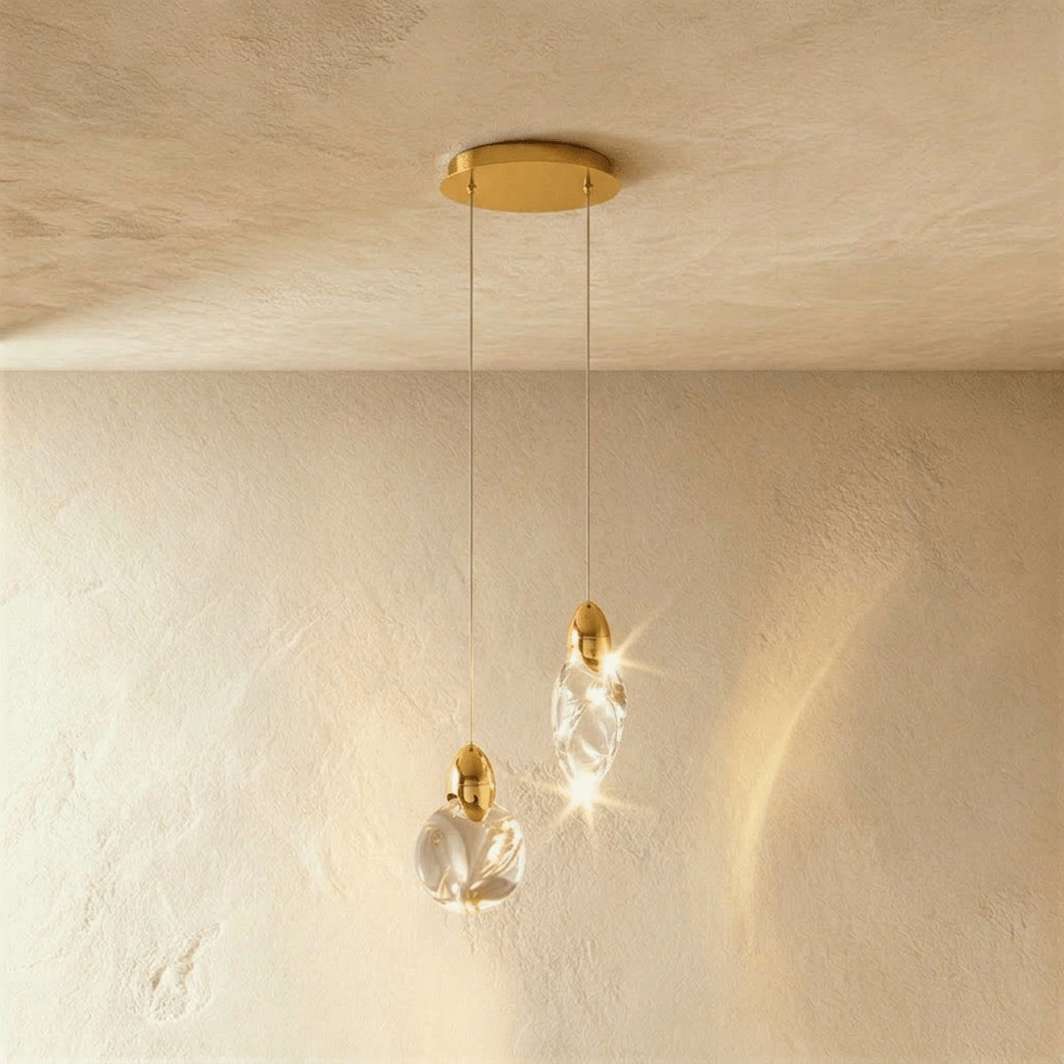 Lufina Metal Pendant Light, styled above a dining table