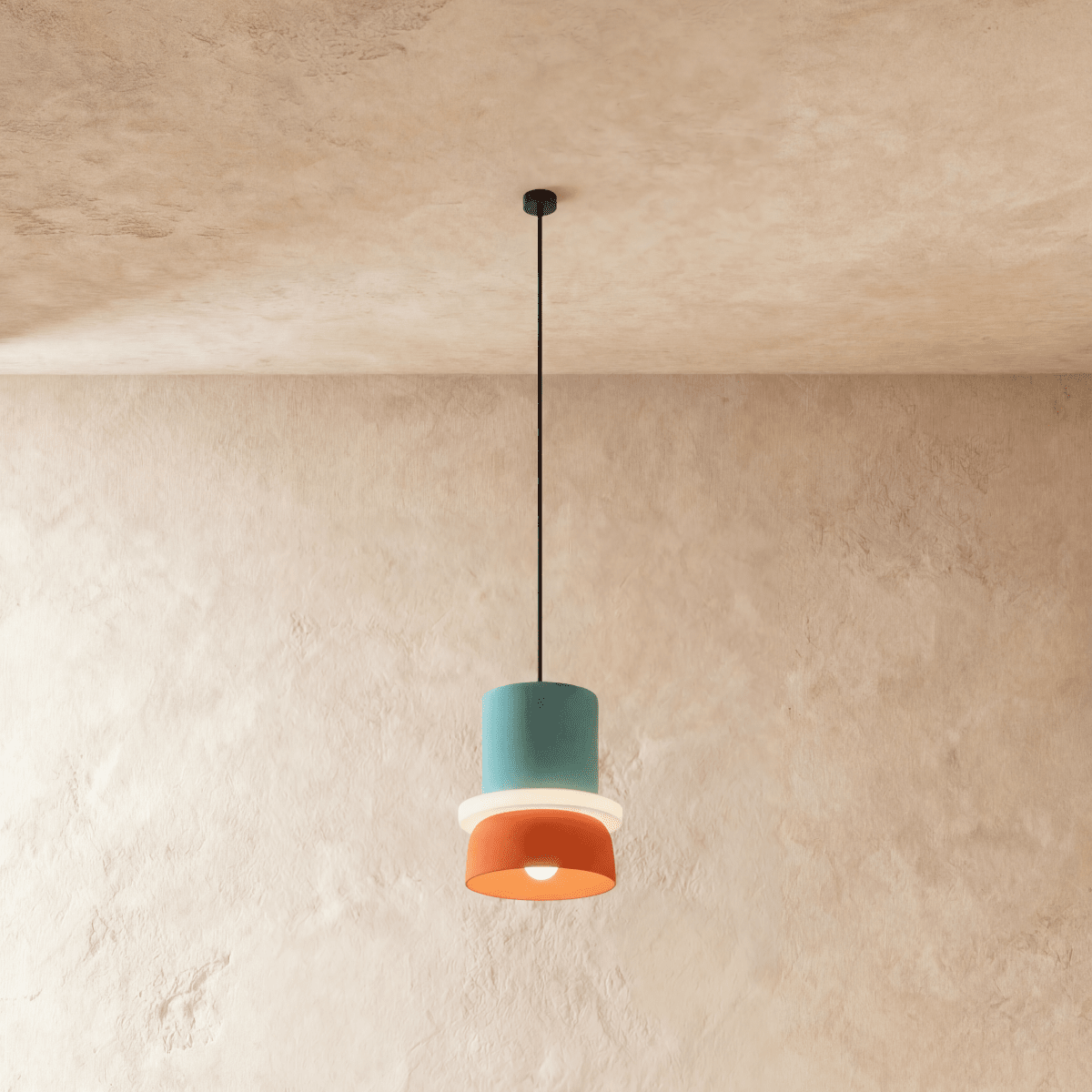 Macaron Metal Pendant Light, angled view showing the silhouette