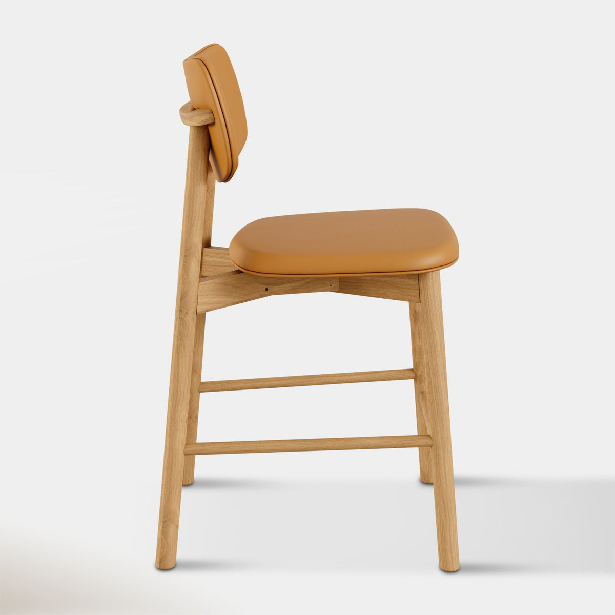 Maia Counter Stool - Saddle Leather & Oak