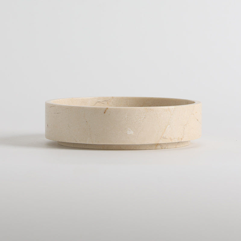 Maren Marble Catchall Dish, angled three quarter view