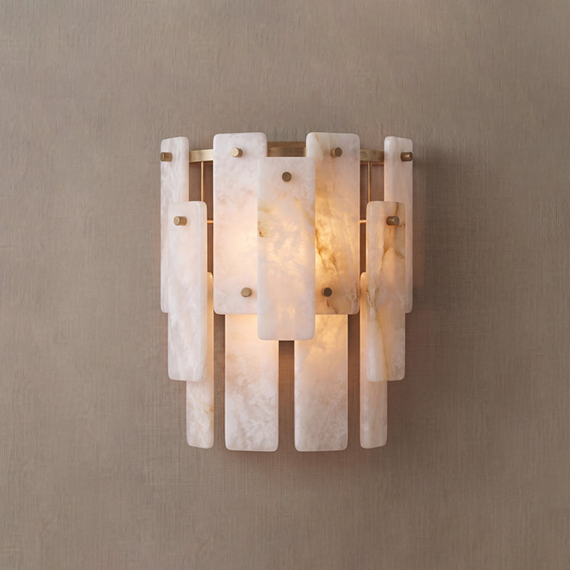 Marloweith Alabaster Wall Sconce, second shade and material close up
