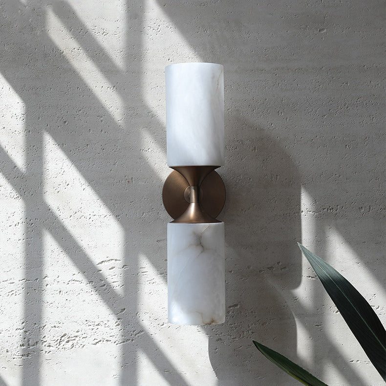 Merrick Alabaster Wall Sconce, second angled three quarter view