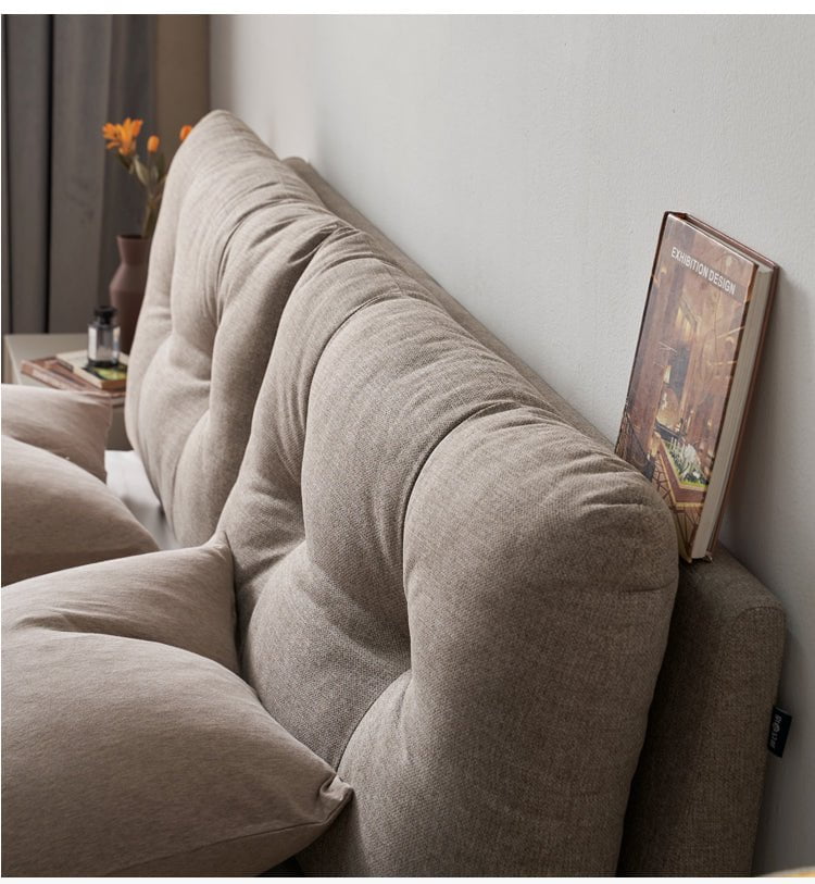 Modern Upholstered Bed Frame, side profile
