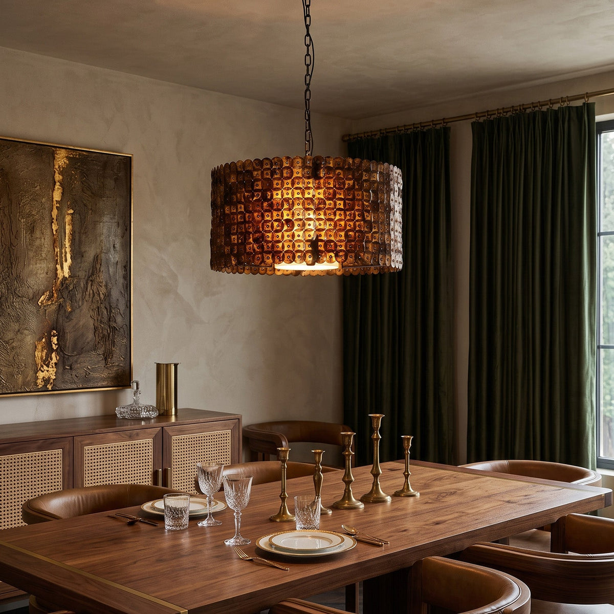 Naerix Shell Pendant Lamp, side profile