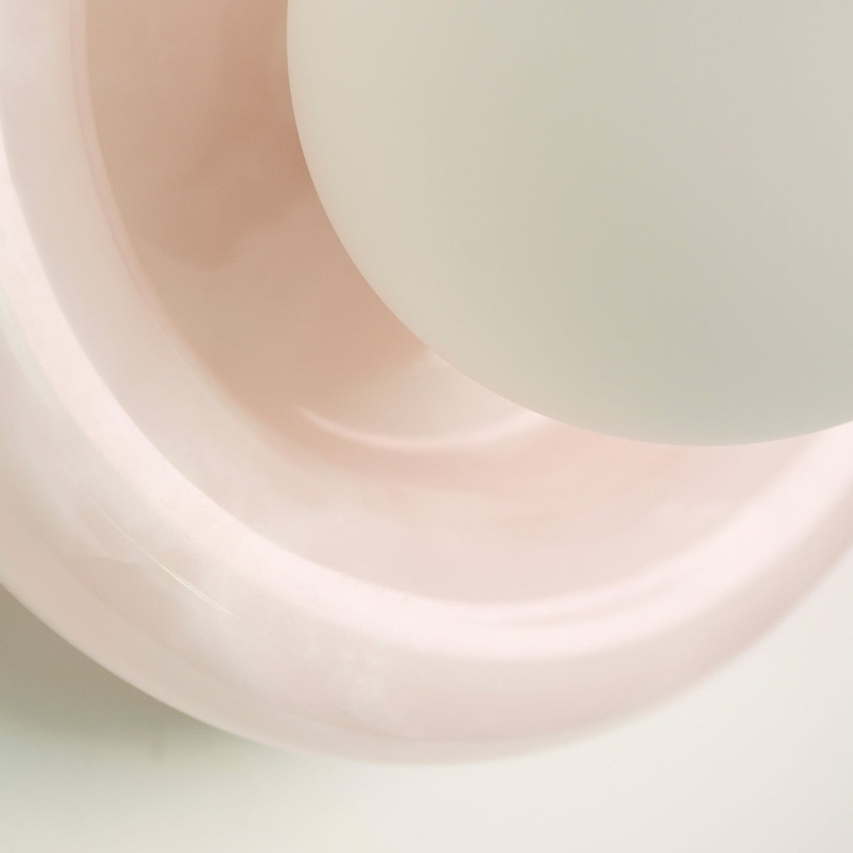 Nara Alabaster Cloud Stone Bubble Plate Wall Light, ceiling mount detail
