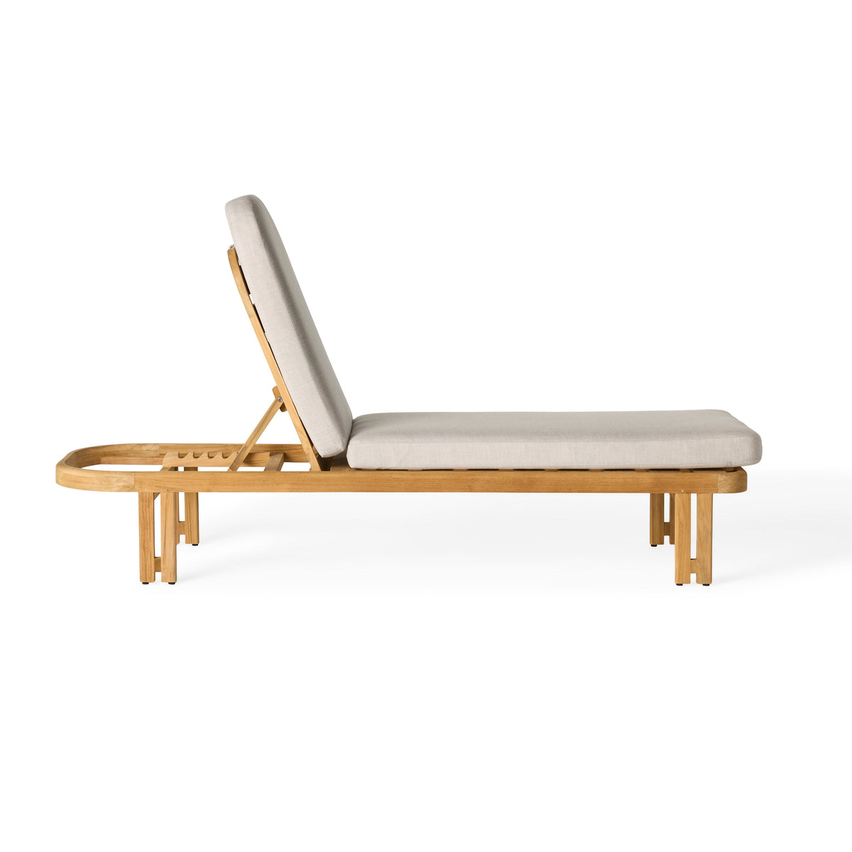 Ojai Teak Chaise Lounge, top down view