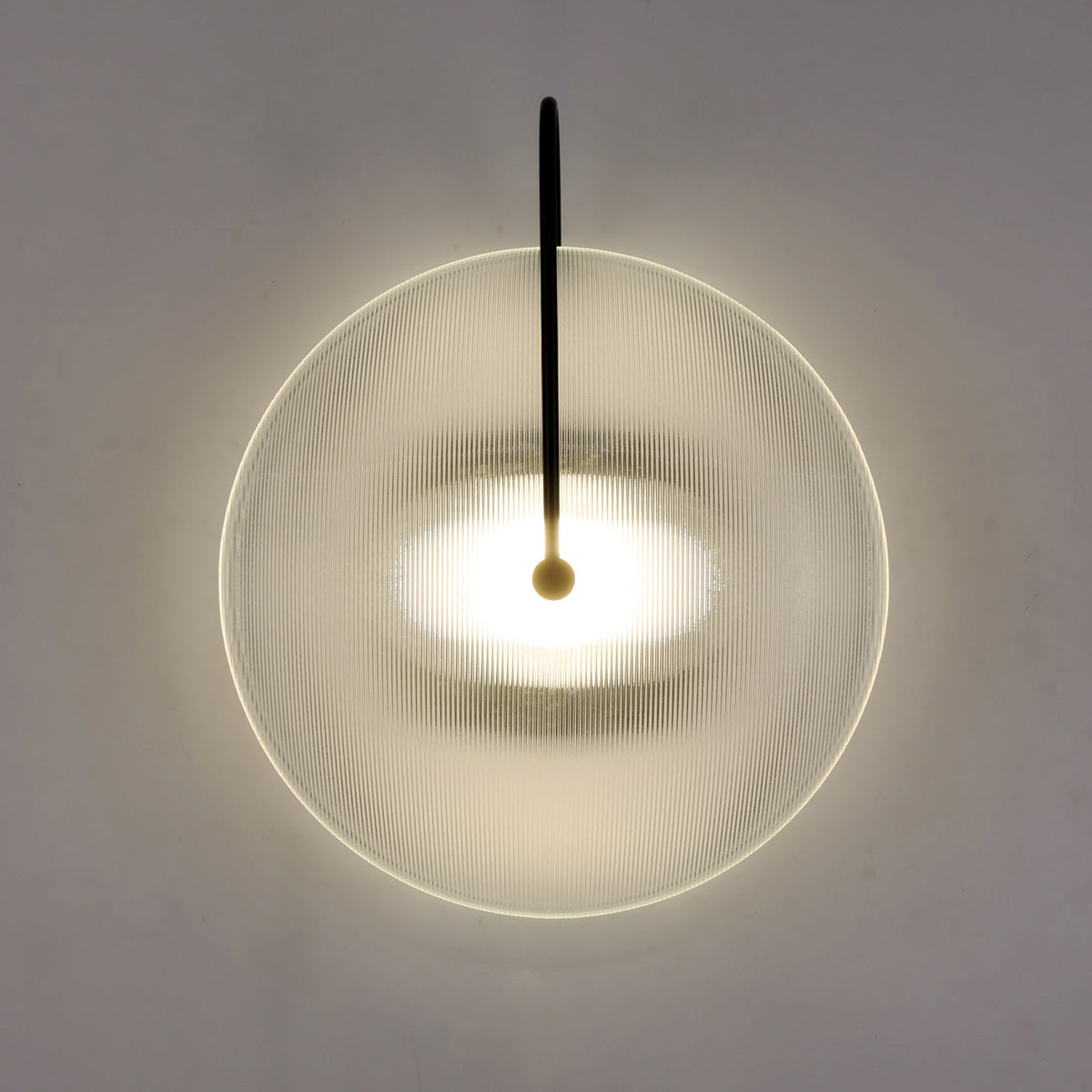 Orbit Mid Century Art Deco Wall Light, full fixture view