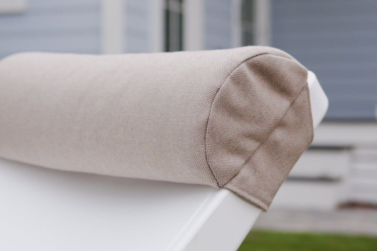 Outdoor Chaise Pillow, sand, weave texture close up