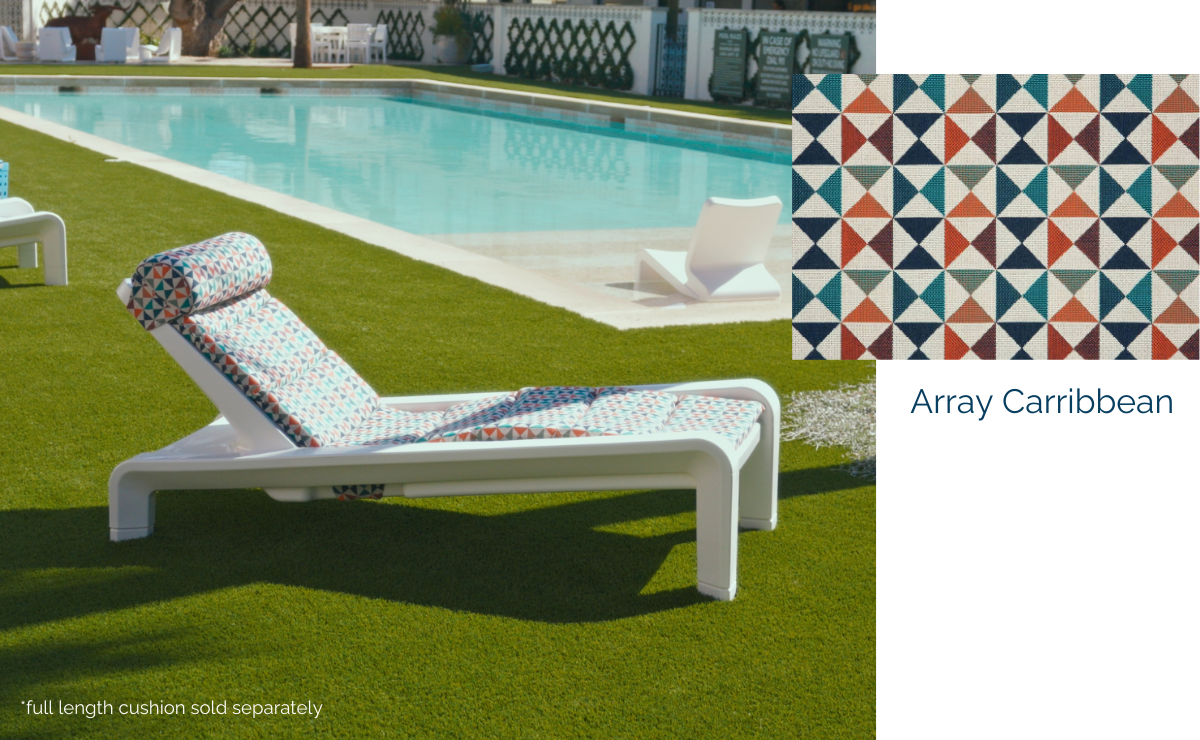 Outdoor Chaise Pillow, reverse side view