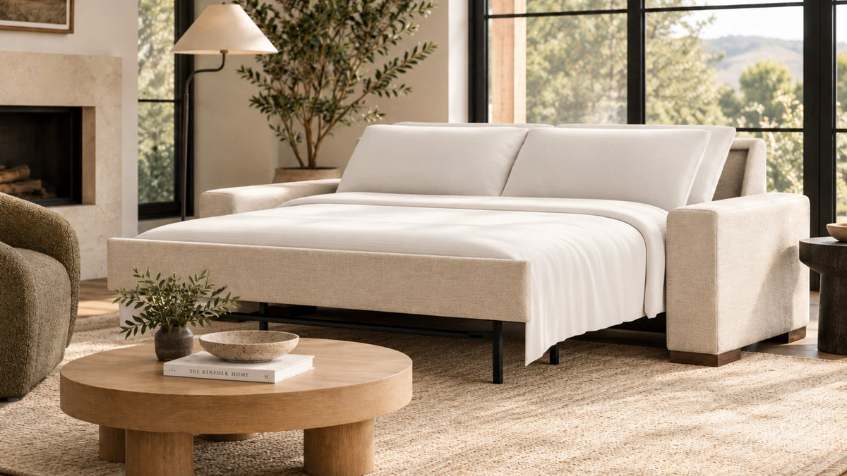 Palmer Sofa Bed, full piece styled in a room