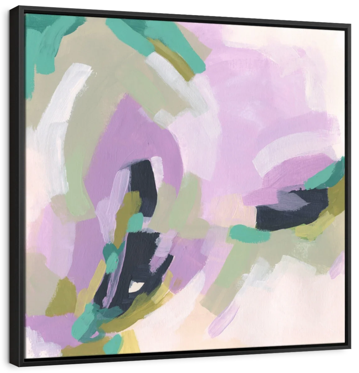 Pastel Brush Abstract III Wall Art, floating frame view