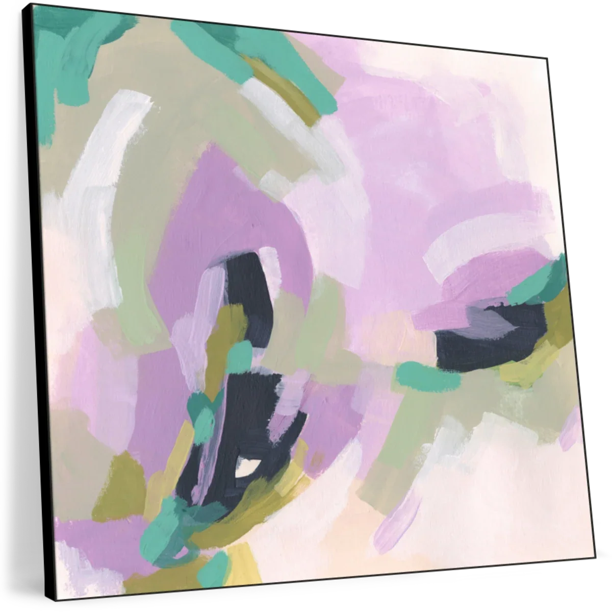 Pastel Brush Abstract III Wall Art, hung above a console