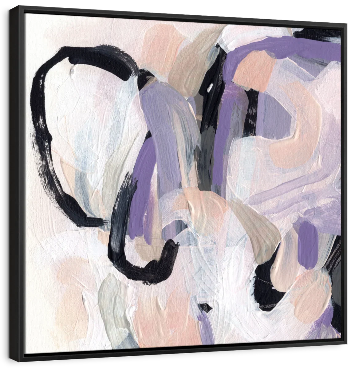 Pastel Brush Abstract IV Wall Art, floating frame view
